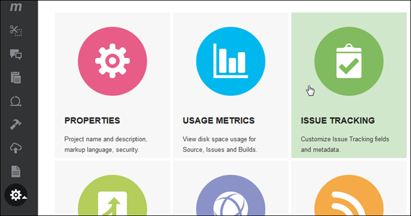 Issue Tracking tile on Administration page