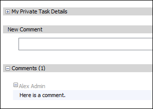 Comments area with new comment