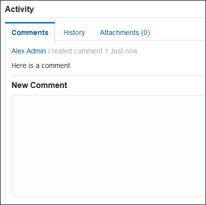 Comment on issue page in web browser