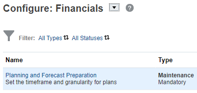 Planning and Forecast Preparation