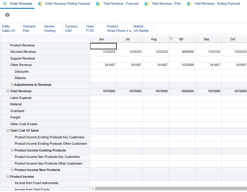 Revenue Direct Entry