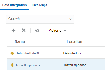 SPCOrders listed in Data Integration