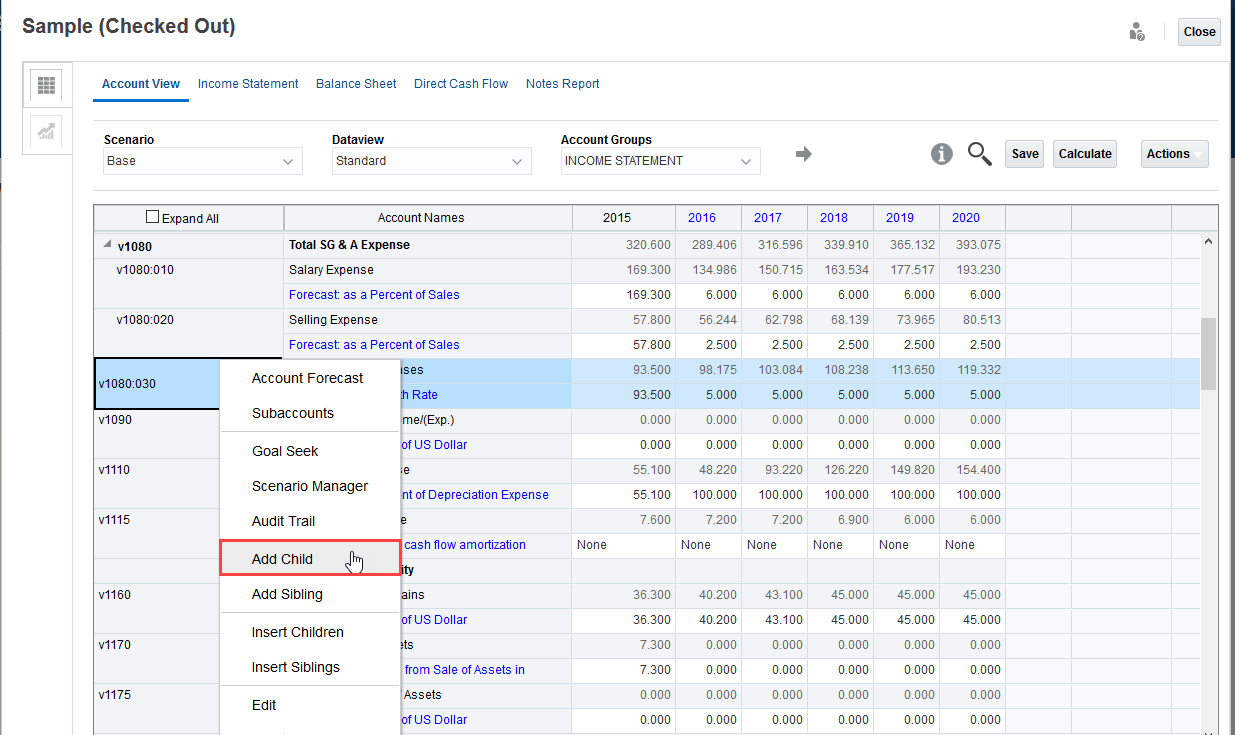 Managing Subaccounts With Strategic Modeling