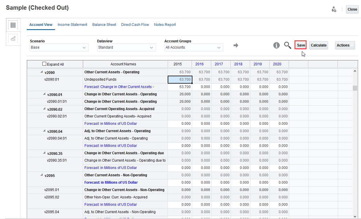 Managing subaccounts with Strategic Modeling