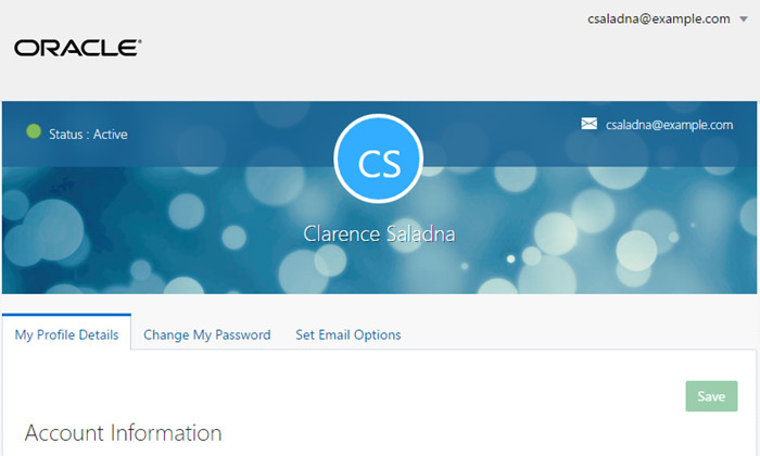 My Profile in Identity Cloud Service