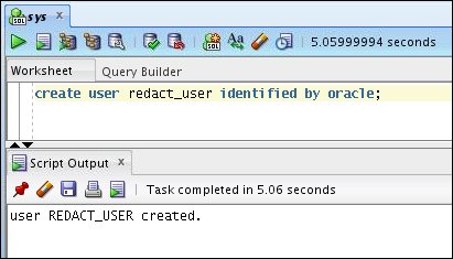 Managing Database Redaction Using Oracle SQL Developer