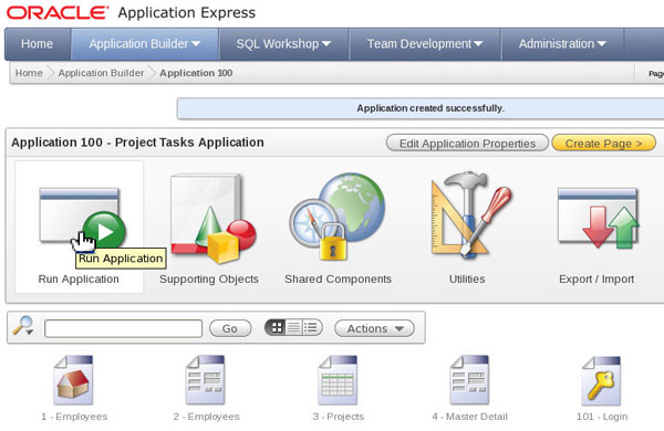 Oracle application express как запустить