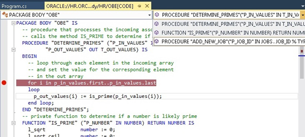 Debugging Oracle PLSQL