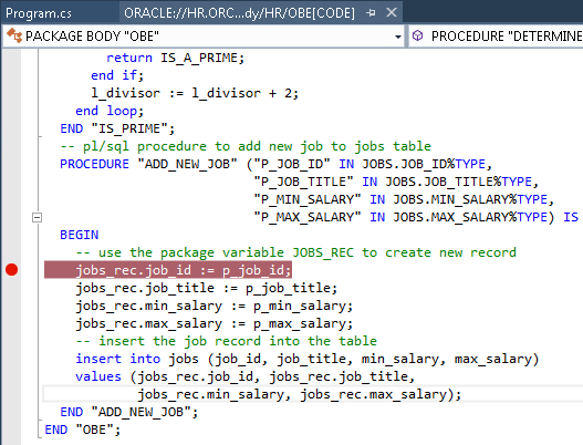 Debugging Oracle PLSQL