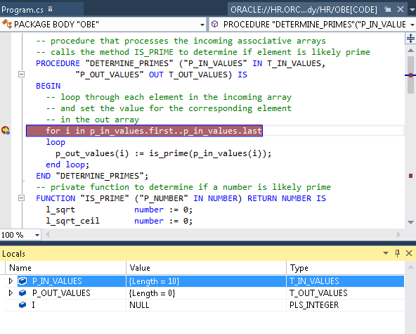 Debugging Oracle PLSQL