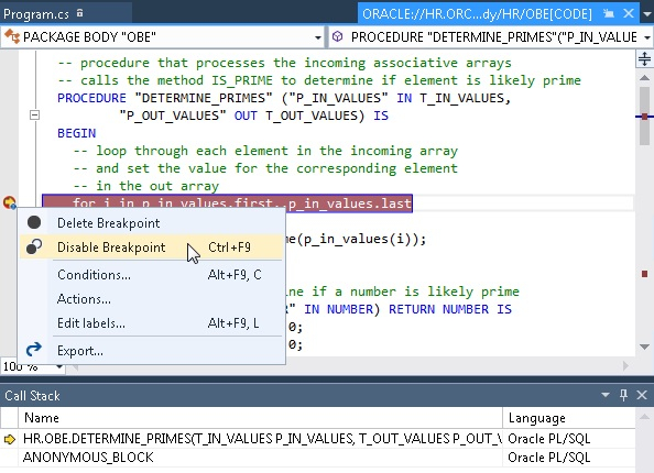 Debugging Oracle PLSQL