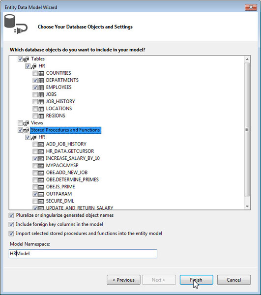 Creating an Entity Data Model using the Entity Data Model Wizard