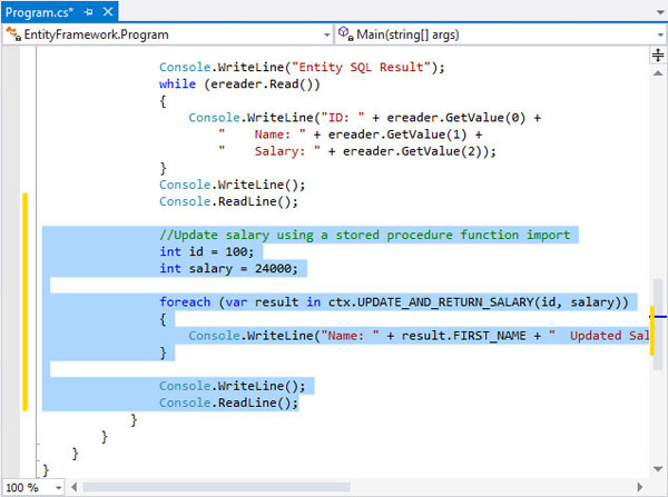 Function Imports and Retrieving Implicit Resultsets | Inserting and Updating Data Directly