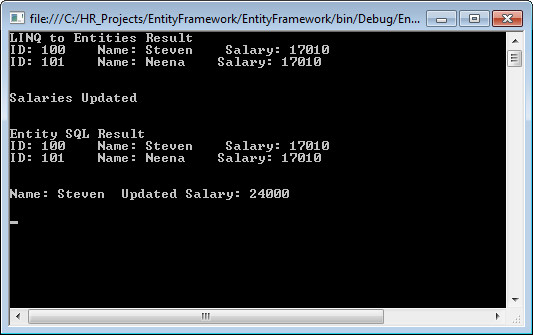 Function Imports and Retrieving Implicit Resultsets | Inserting and Updating Data Directly