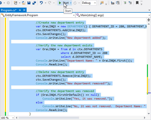 Insert and Delete Data Using LINQ