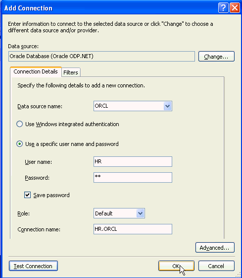 Building .NET Applications Using Oracle Developer Tools for Visual Studio