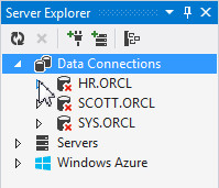 Code First: Expand HR.ORCL in the Server Explorer