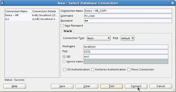 Database Copy using SQL Developer 3.1