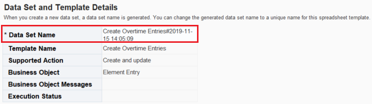 Data set name