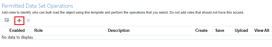 Create permitted data set operations