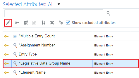 Select the Legislative Data Group attribute and click Edit