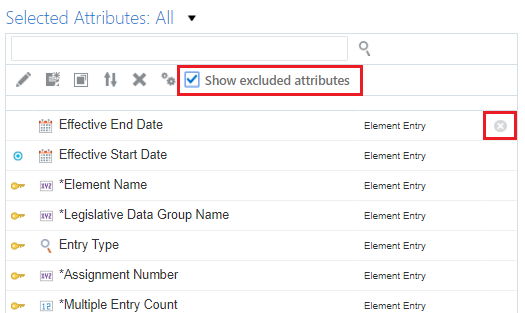 Show attributes excldued from the spreadsheet