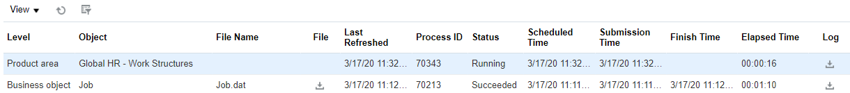 View Process Results