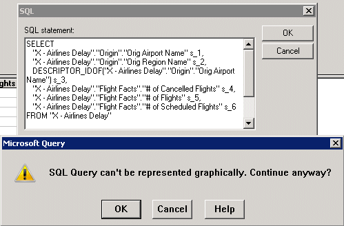 Excel Connection Properties