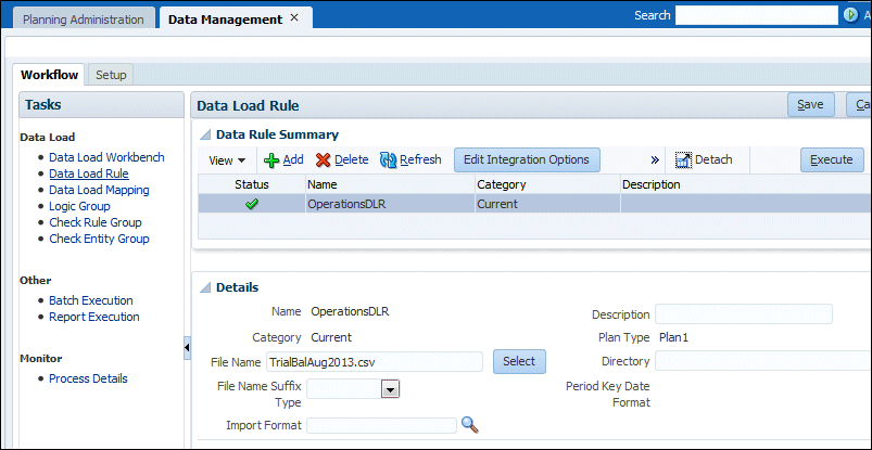 Data Load Rule