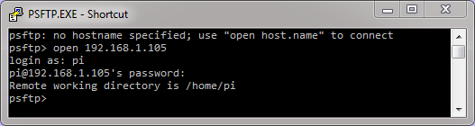 PSFTP Window