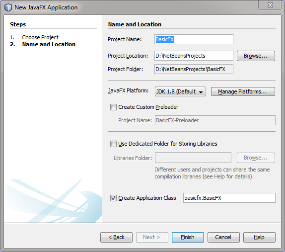 NetBeans New Project Dialog