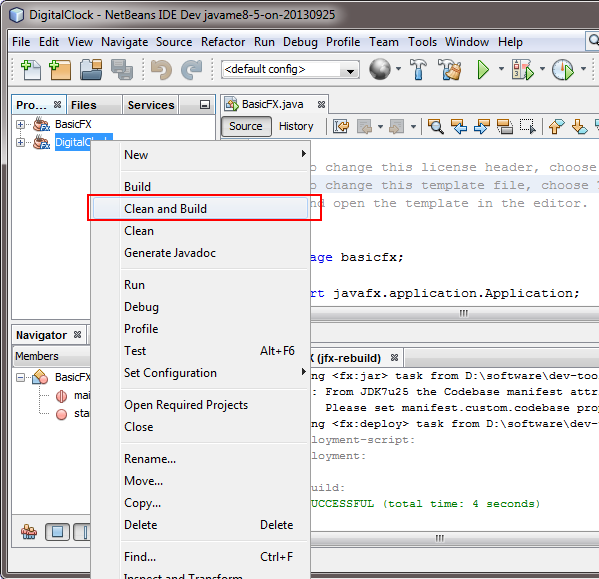 NetBeans Window