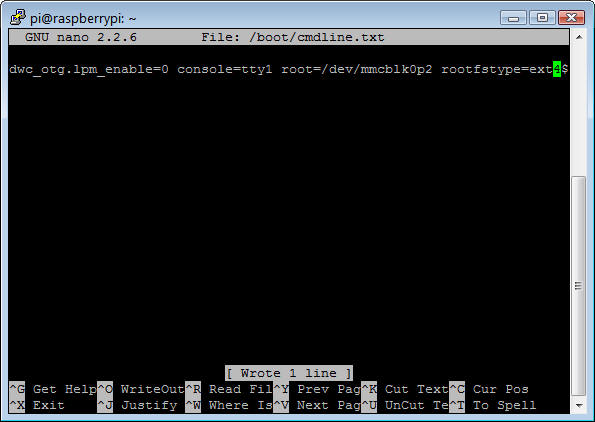 Write and close the file PuTTY Connection