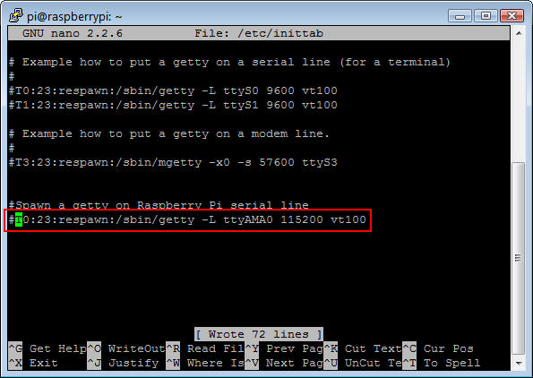 Comment out the last line PuTTY Connection