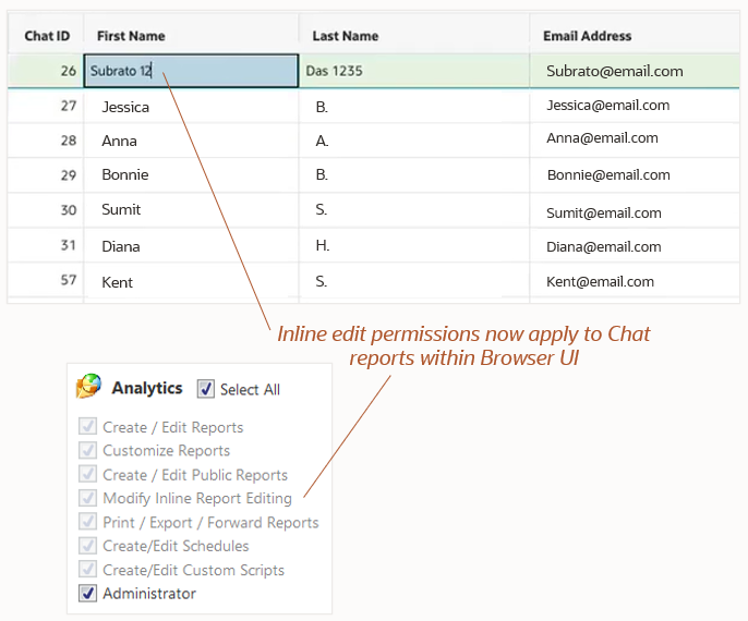 24A Inline Edit Chat Reports