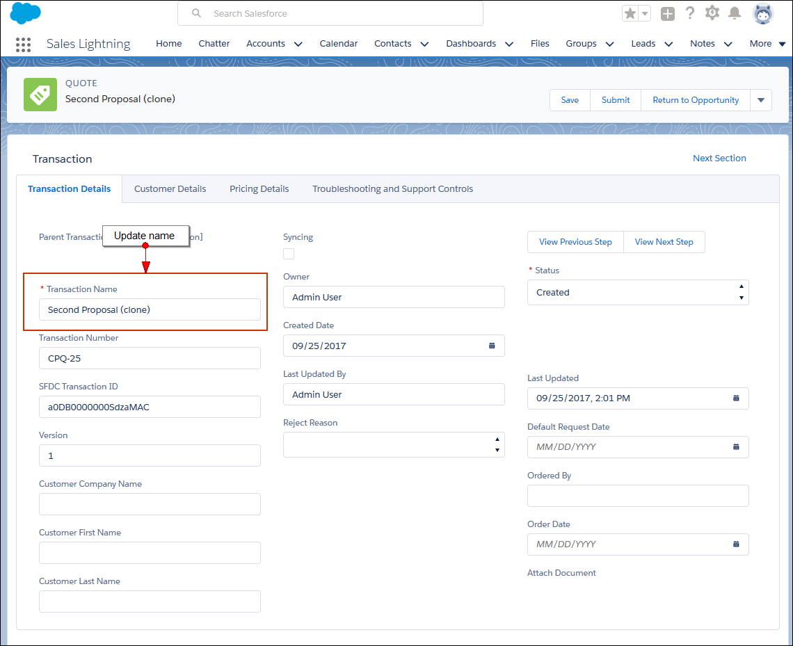 Oracle Adapter for Salesforce Lightning Winter 18