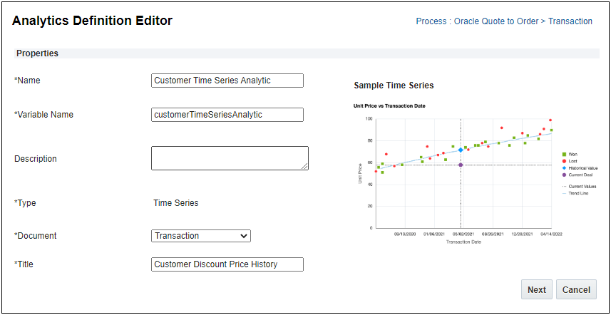 Analytics Definition Editor