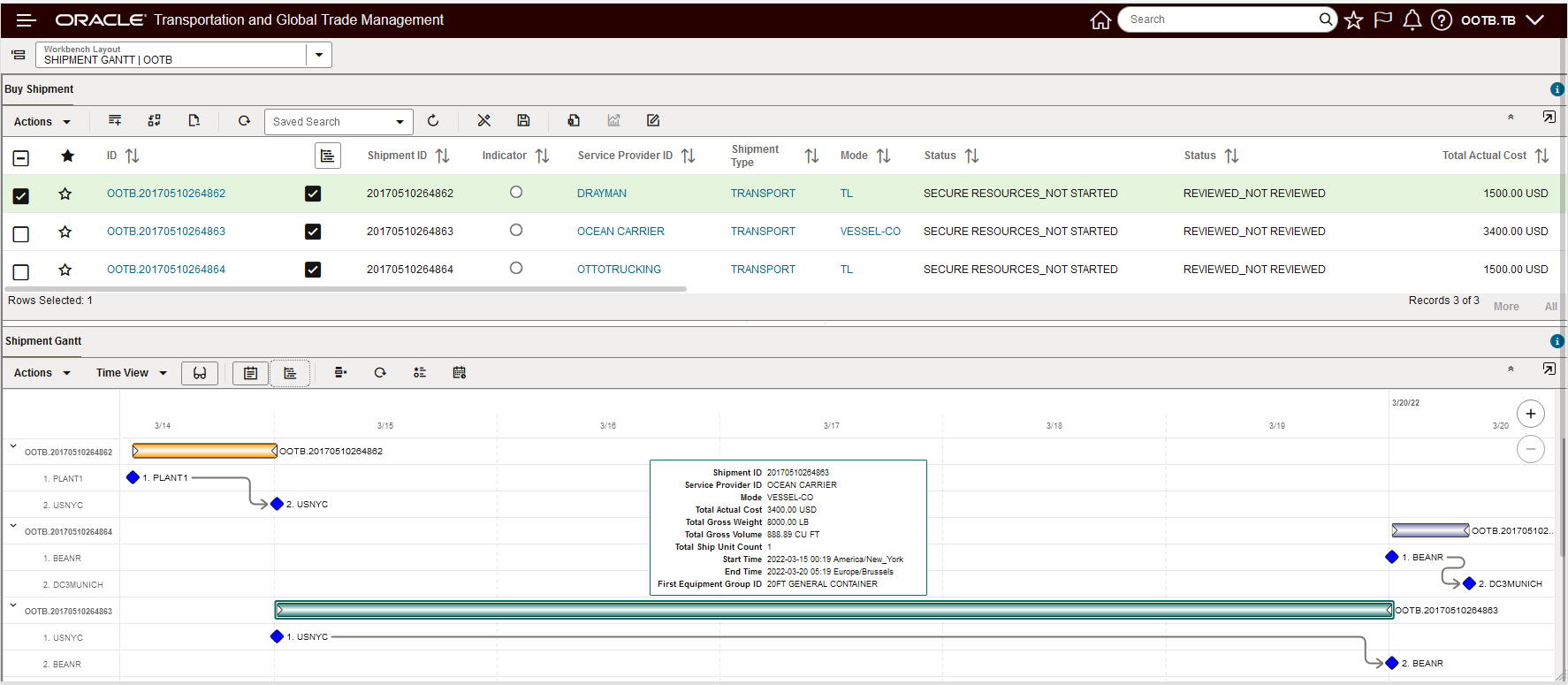 Oracle Fusion Cloud Transportation Management 22B What's New