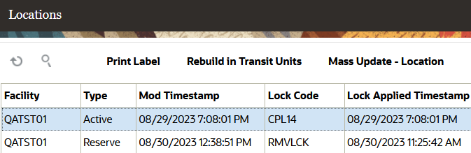 Lock Applied Timestamp