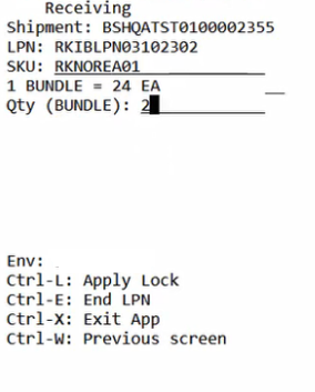 The system picks UOM and Qty per UOM and defaults the qty entry fields