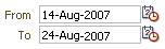 Stacked date range fields in a form