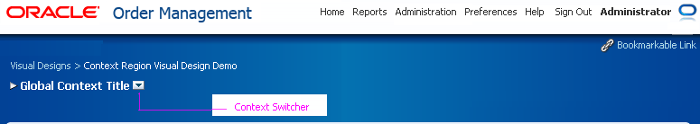 Context Switcher in Contextual Branding Area