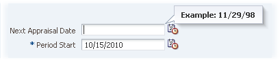 A sample of an input field displaying Hint Text.