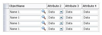 LOV Text Fields in a Table